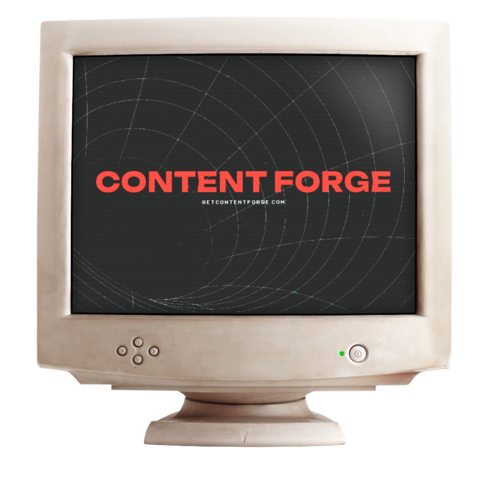 Retro CRT TV playing Content Forge work